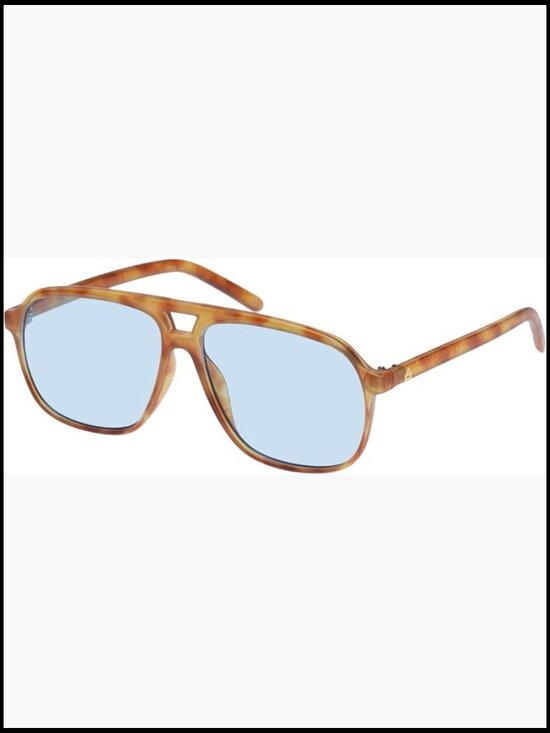 Vintage Tort Frame Aviator Sunglasses UV Protection